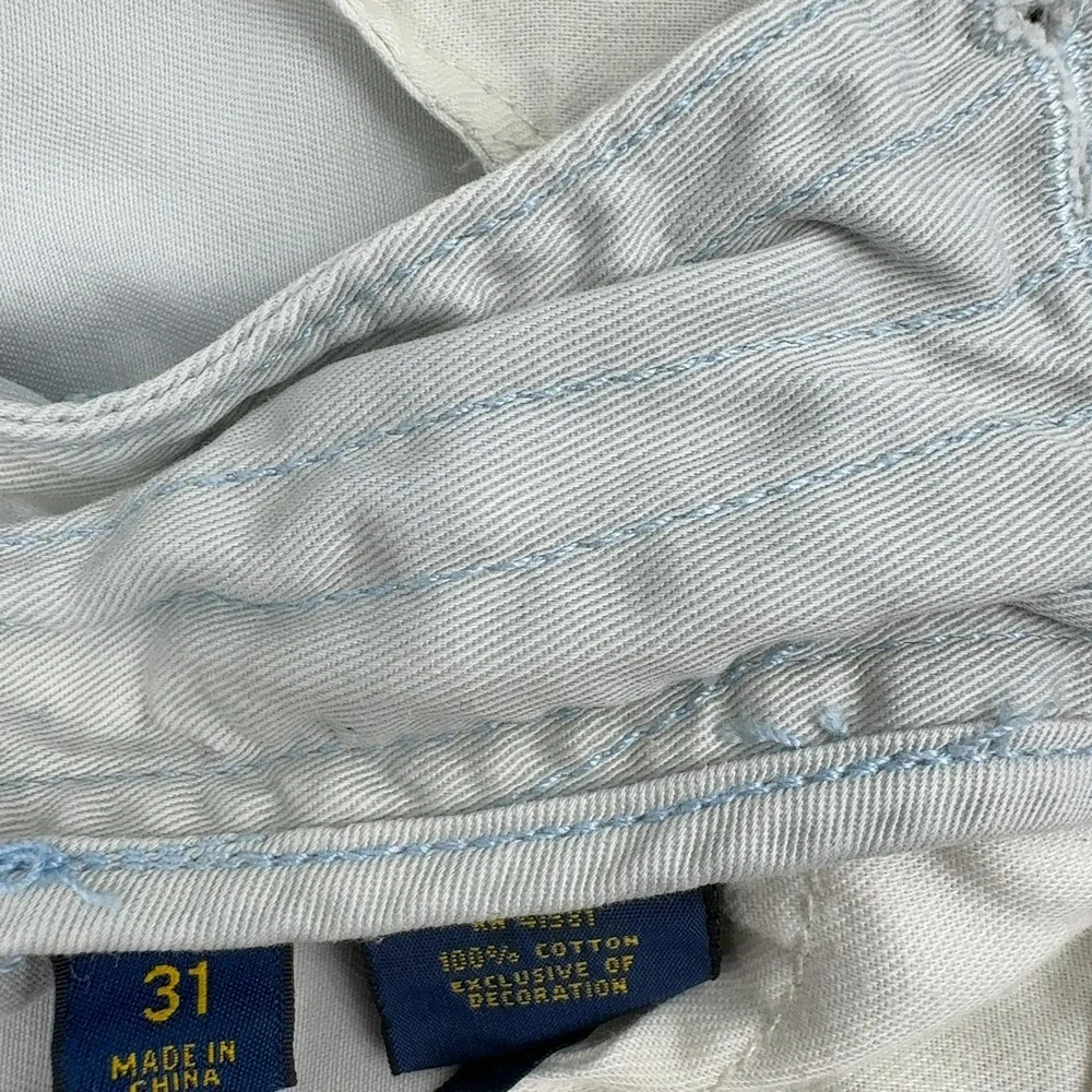 Polo Ralph Lauren Chino Shorts Mens 31 Light Blue Cotton Relaxed Casual Preppy